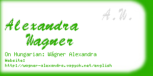 alexandra wagner business card